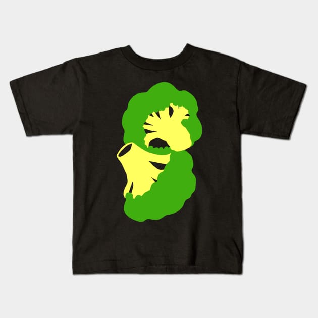 Broccoli Cutout Artwork - Warhol Vegetables (Vegetarian or Vegan Idea) Kids T-Shirt by isstgeschichte
